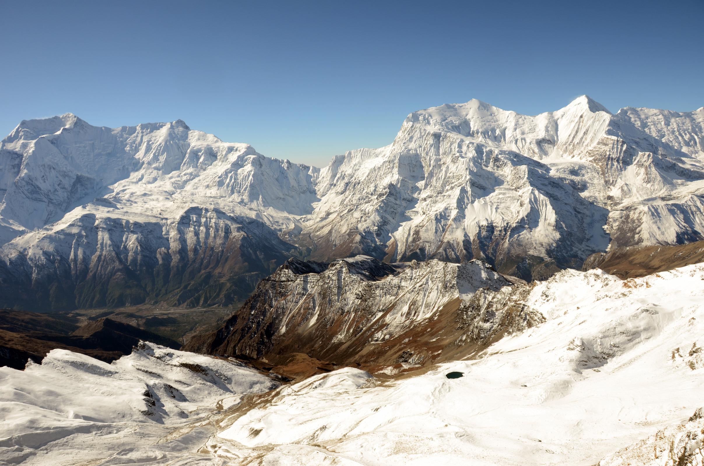 09 Annapurna II And Annapurna IV, Annapurna III And Gangapurna From Chulu Far East Summit Panorama 